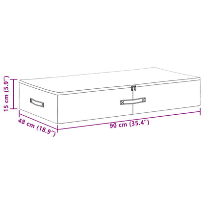 Opbergbox 2 pcs Grijs 90 x 48 x 15 cm Nonwoven stof