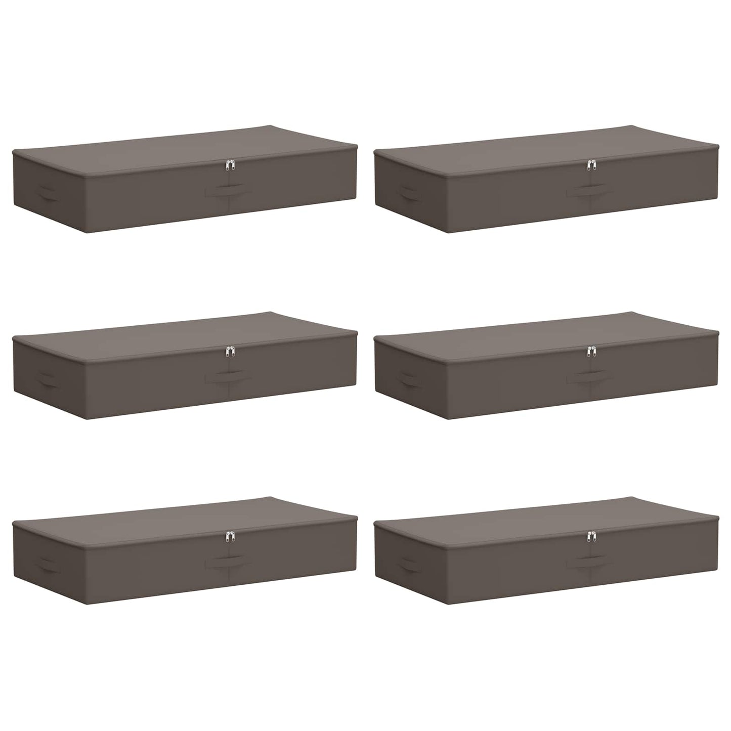 Opbergbox 6 pcs Grijs 90 x 48 x 15 cm Nonwoven stof