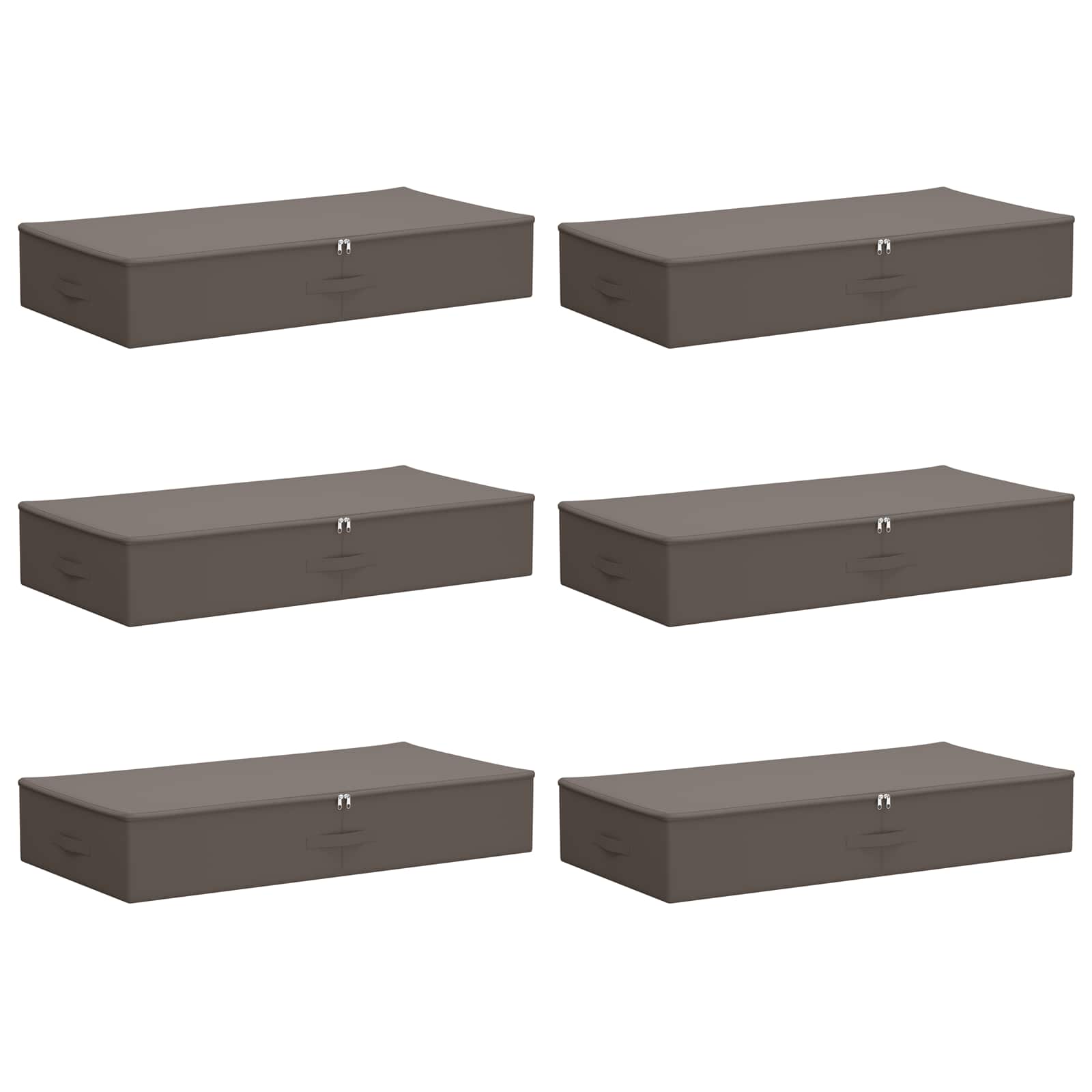 Opbergbox 6 pcs Grijs 90 x 48 x 15 cm Nonwoven stof