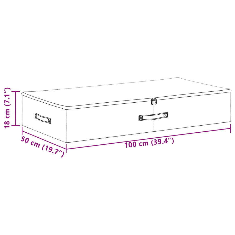Opbergbox Grijs 100 x 50 x 18 cm Nonwoven stof