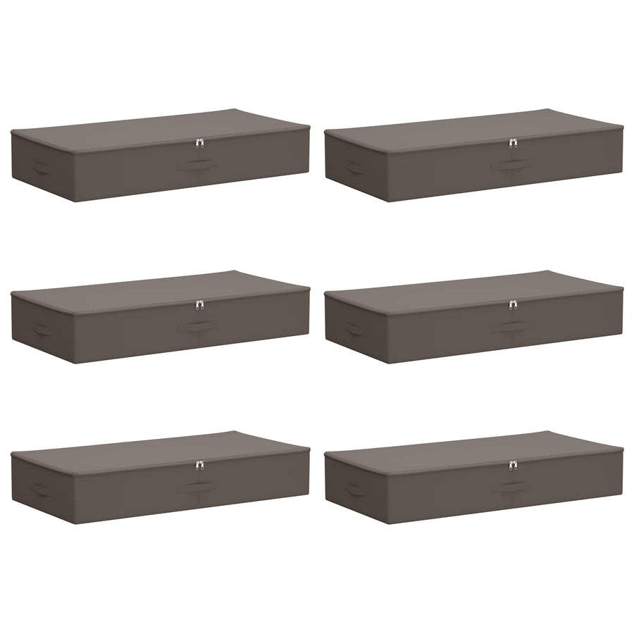 Opbergbox 6 pcs Grijs 100 x 50 x 18 cm Nonwoven stof