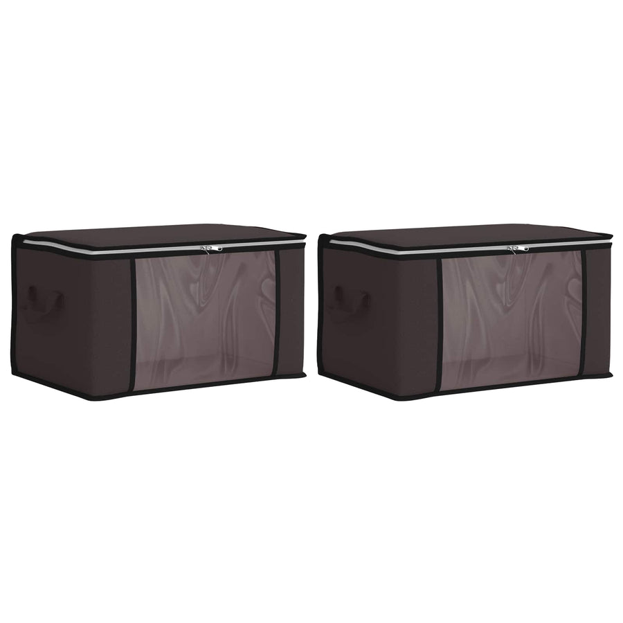 Opbergdoos met Transparante Zijraam 2 pcs Antracietkleurig