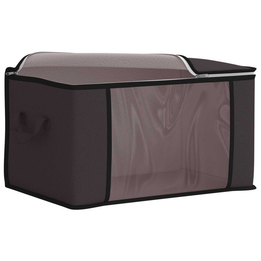 Opbergdoos met Transparante Zijraam 2 pcs Antracietkleurig