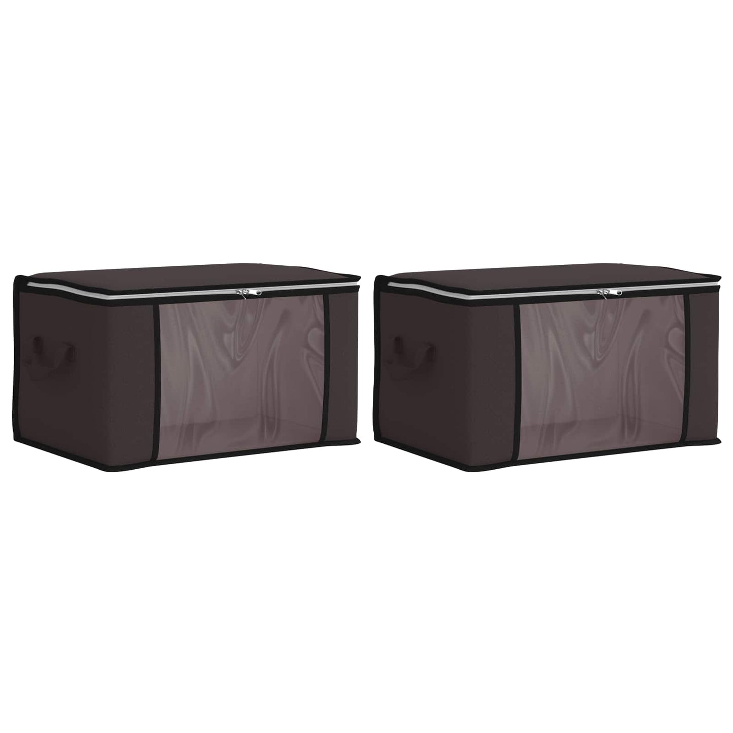 Opbergdoos met Transparante Zijraam 2 pcs Antracietkleurig