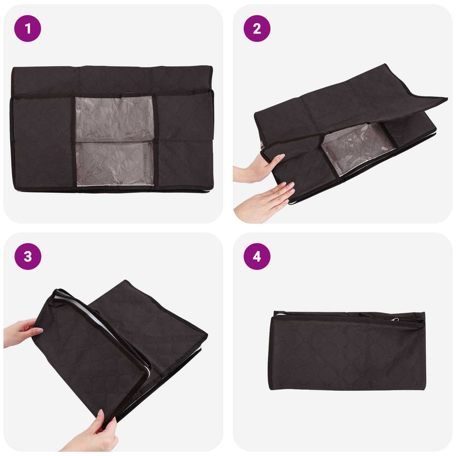 Opbergdoos met Transparante Zijraam 2 pcs Antracietkleurig