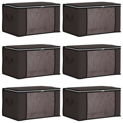 Opbergdoos met Transparante Zijraam 6 pcs Antracietkleurig