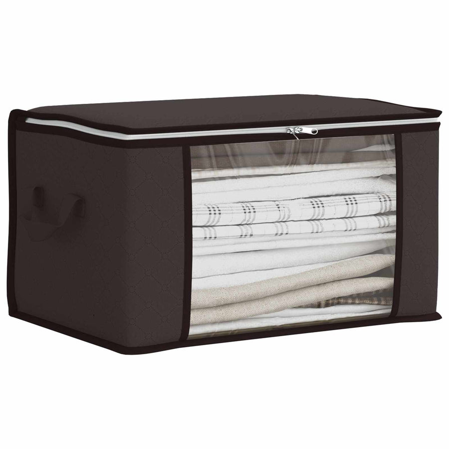 Opbergdoos met Transparante Zijraam 6 pcs Antracietkleurig
