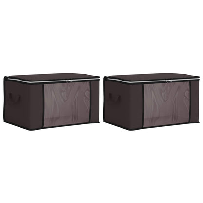 Opbergdoos met Transparante Zijraam 2 pcs Antracietkleurig