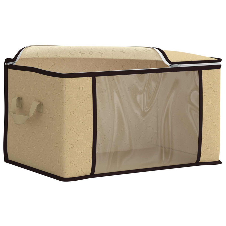 Opbergdoos met Transparante Zijraam 2 pcs Crèmekleurig