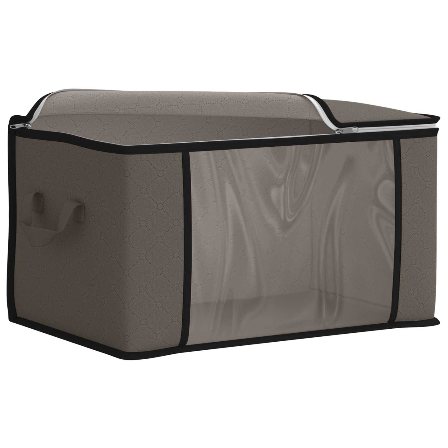 Opbergdoos met Transparante Zijraam Grijs 43 x 34 x 23 cm