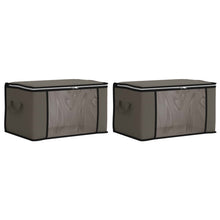 Opbergdoos met Transparante Zijraam 2 pcs Grijs 43 x 34 x 23 cm