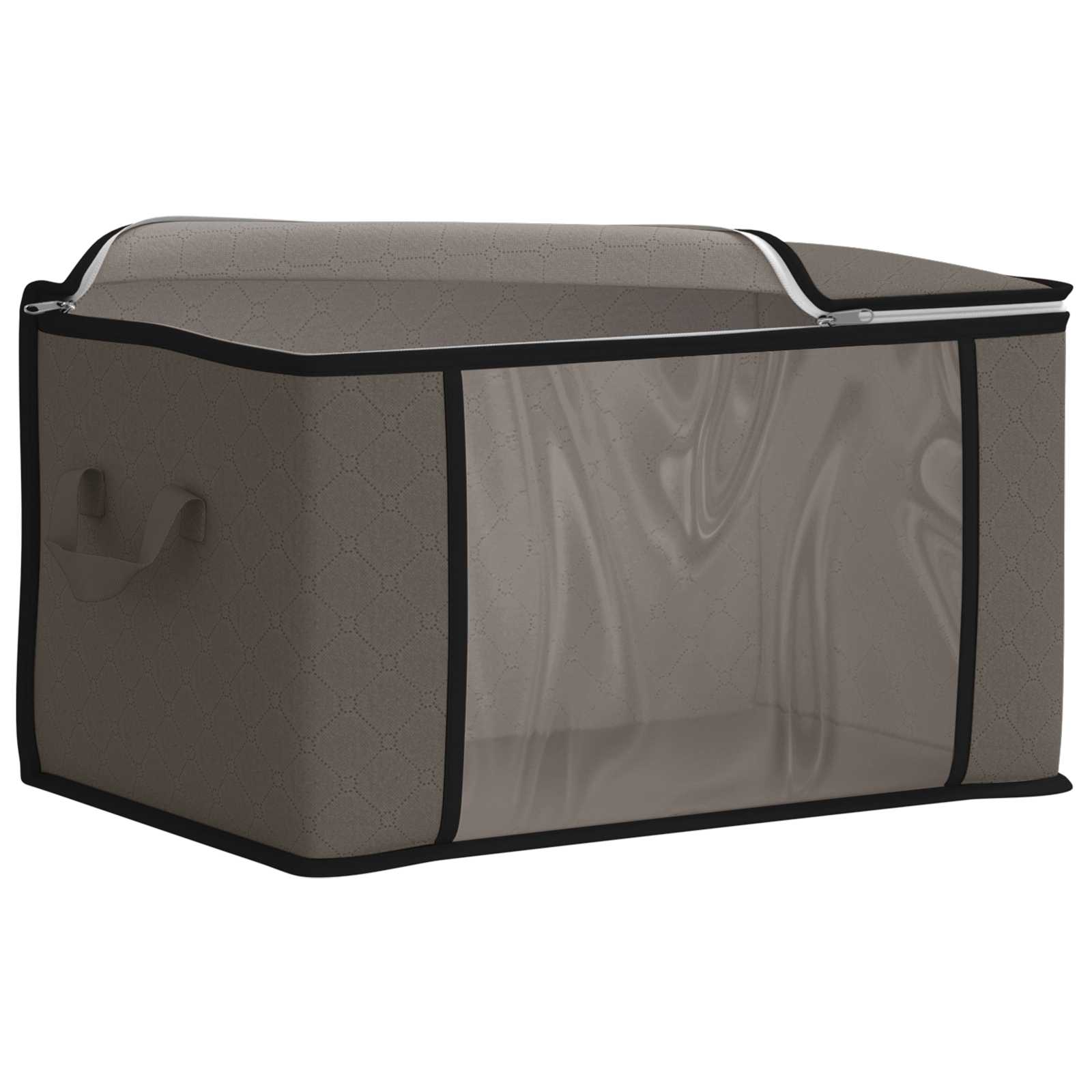 Opbergdoos met Transparante Zijraam 2 pcs Grijs 50 x 30 x 25 cm