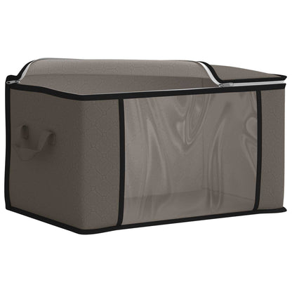 Opbergdoos met Transparante Zijraam 2 pcs Grijs 50 x 30 x 25 cm