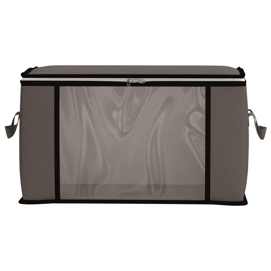 Opbergdoos met Transparante Zijraam 2 pcs Grijs 50 x 30 x 25 cm