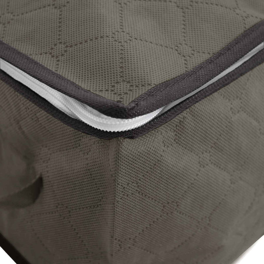 Opbergdoos met Transparante Zijraam 6 pcs Grijs 60 x 43 x 35 cm