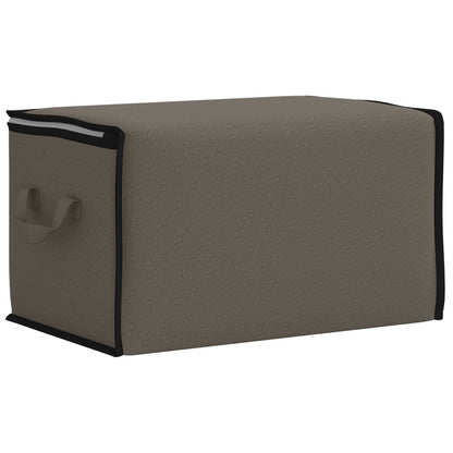 Opbergdoos met Transparante Zijraam 2 pcs Grijs 70 x 40 x 18 cm