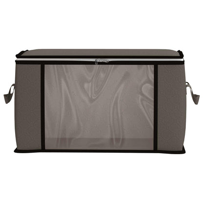 Opbergdoos met Transparante Zijraam 2 pcs Grijs 70 x 40 x 18 cm
