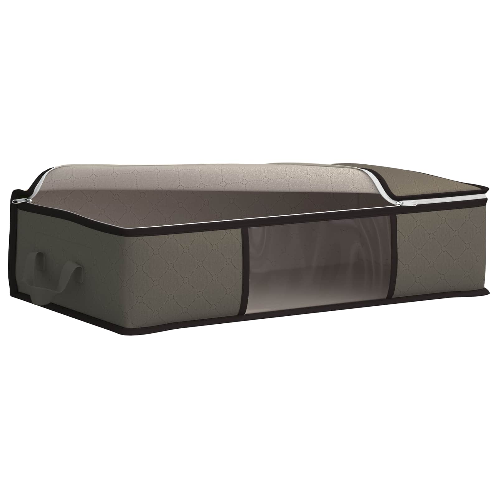 Opbergdoos met Transparante Zijraam 6 pcs Grijs 70 x 40 x 18 cm