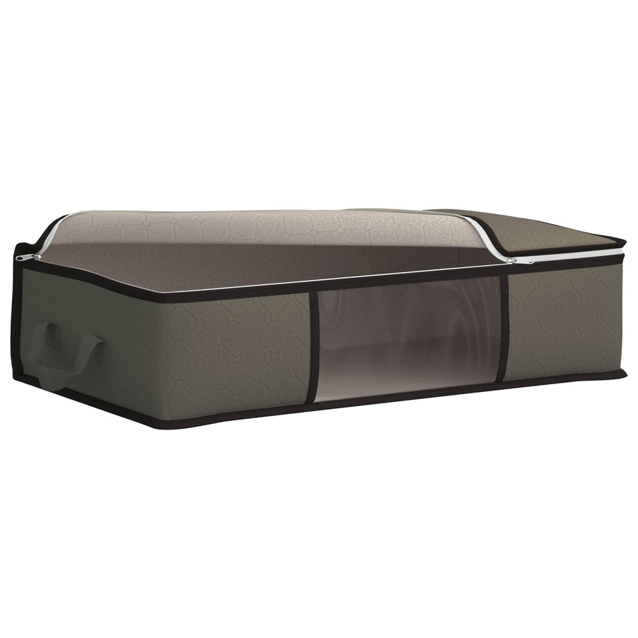 Opbergdoos met Transparante Zijraam 6 pcs Grijs 70 x 40 x 18 cm