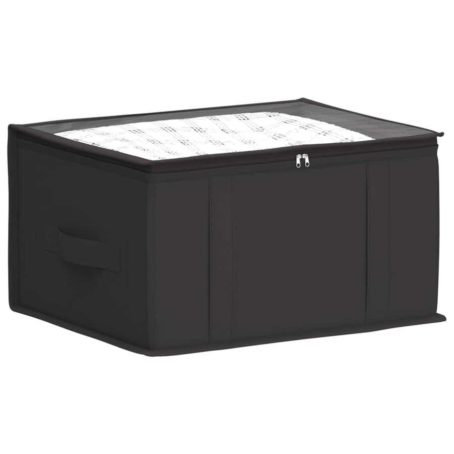 Opbergdoos met transparant bovenraam 2 pcs Antracietkleurig