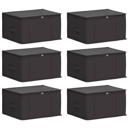 Opbergdoos met transparant bovenraam 6 pcs Antracietkleurig