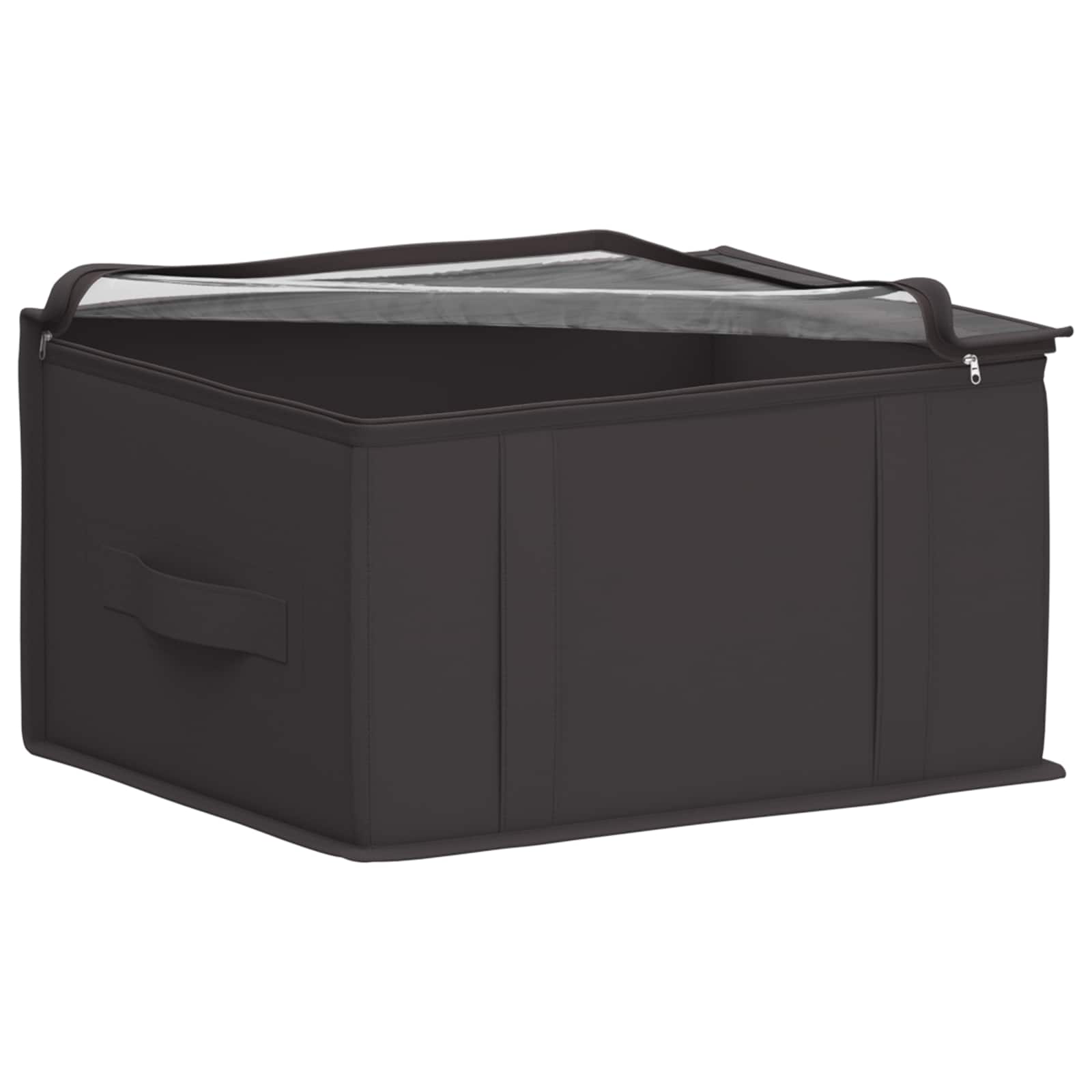 Opbergdoos met transparant bovenraam 2 pcs Antracietkleurig
