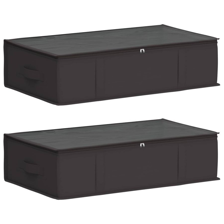 Opbergdoos met transparant bovenraam 2 pcs Antracietkleurig