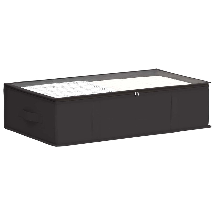 Opbergdoos met transparant bovenraam 2 pcs Antracietkleurig