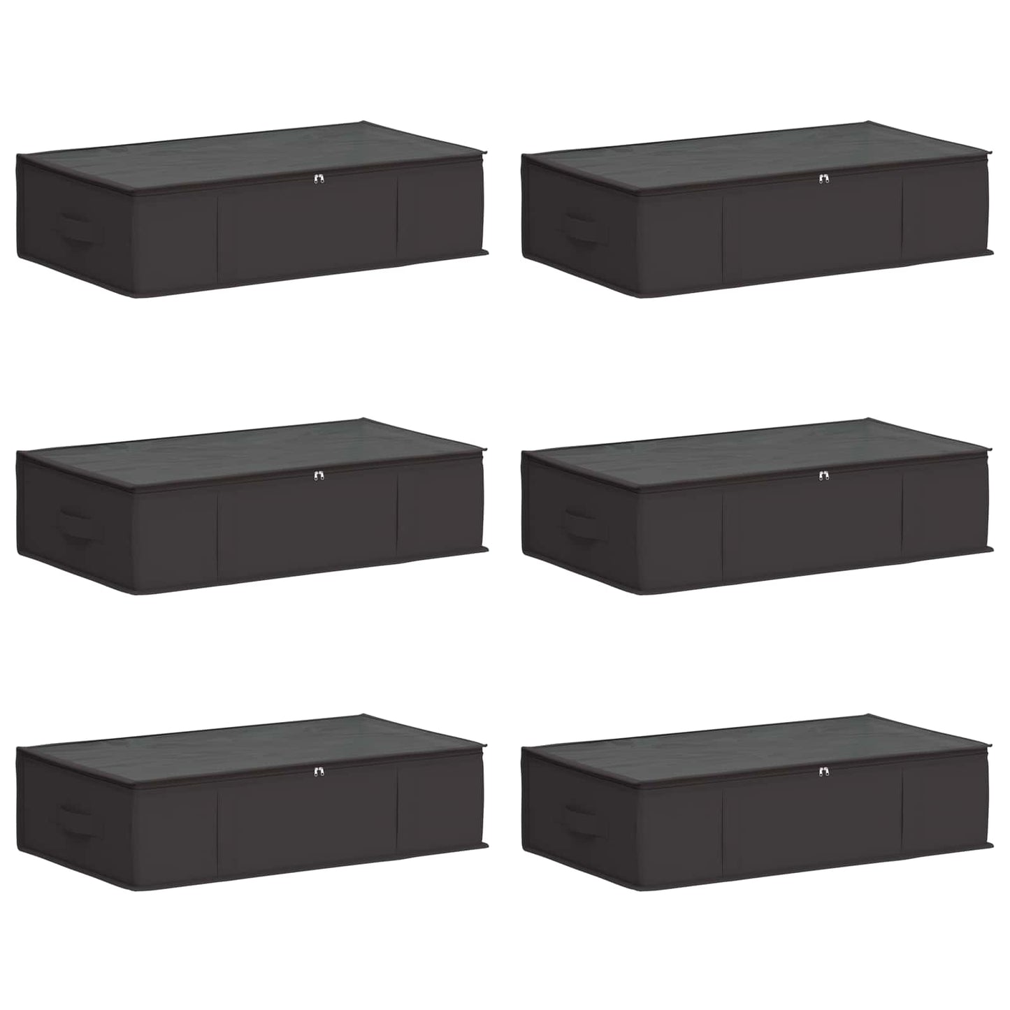 Opbergdoos met transparant bovenraam 6 pcs Antracietkleurig