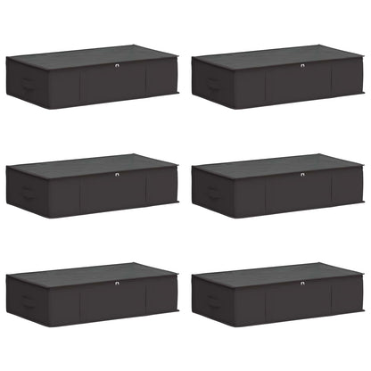 Opbergdoos met transparant bovenraam 6 pcs Antracietkleurig