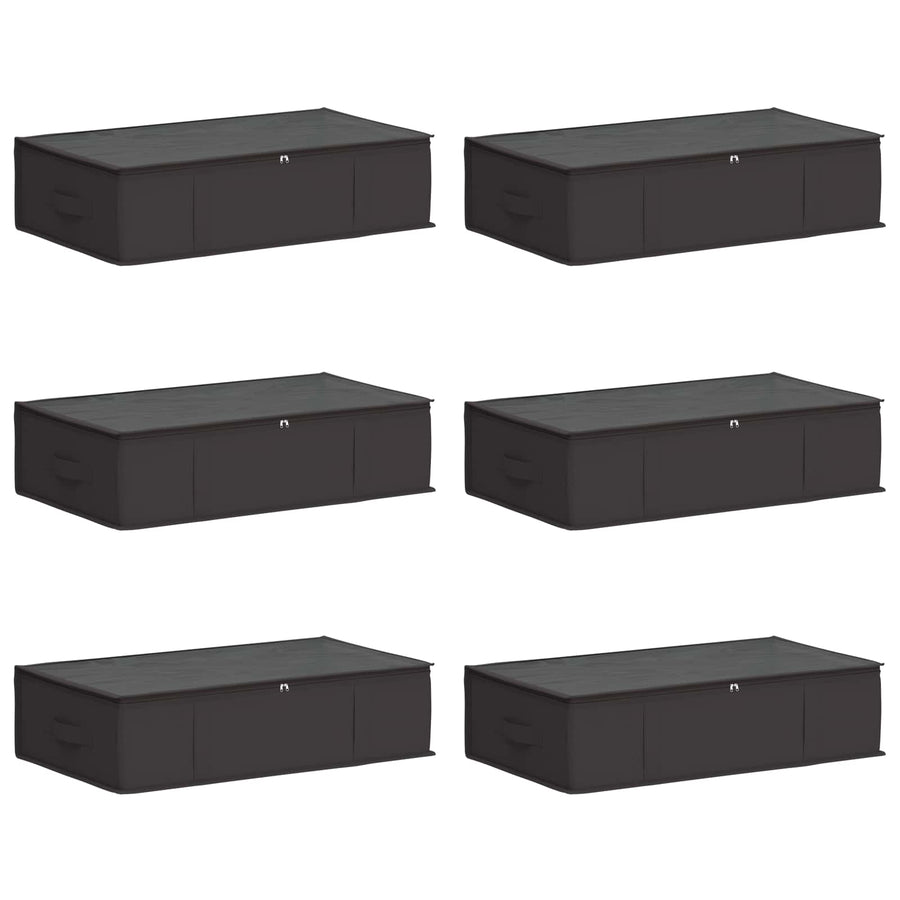 Opbergdoos met transparant bovenraam 6 pcs Antracietkleurig