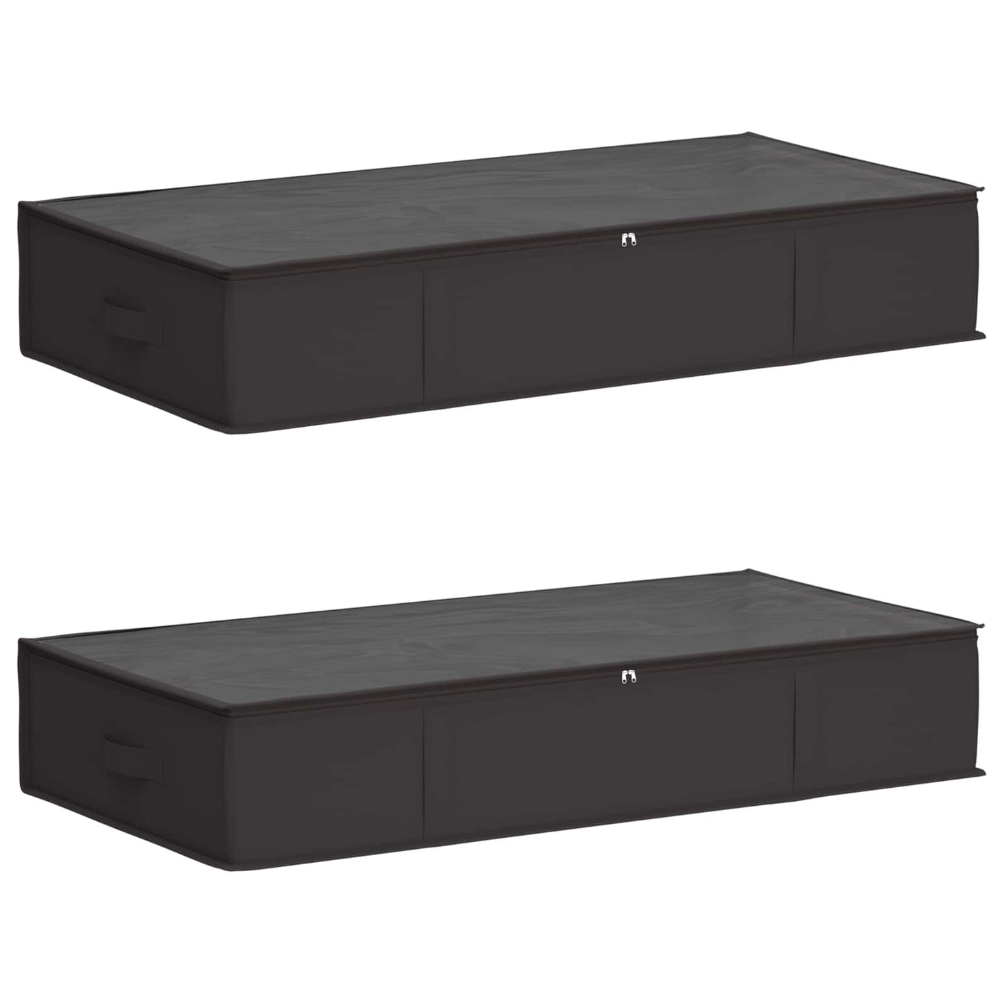 Opbergdoos met transparant bovenraam 2 pcs Antracietkleurig
