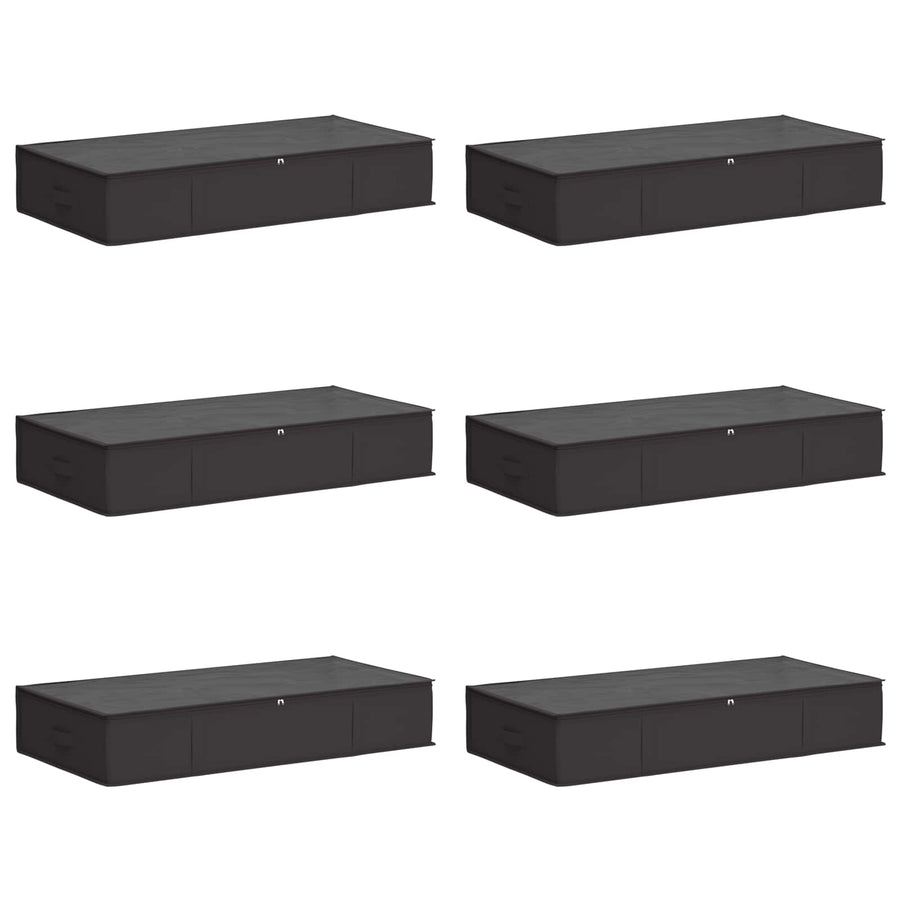 Opbergdoos met transparant bovenraam 6 pcs Antracietkleurig