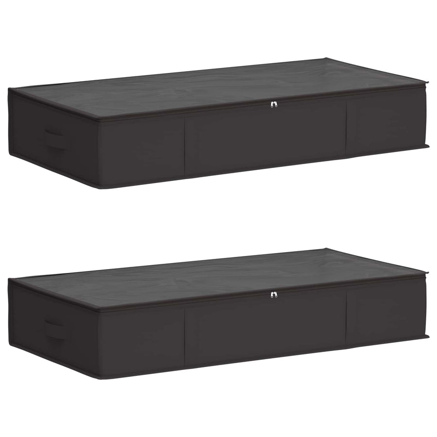 Opbergdoos met transparant bovenraam 2 pcs Antracietkleurig