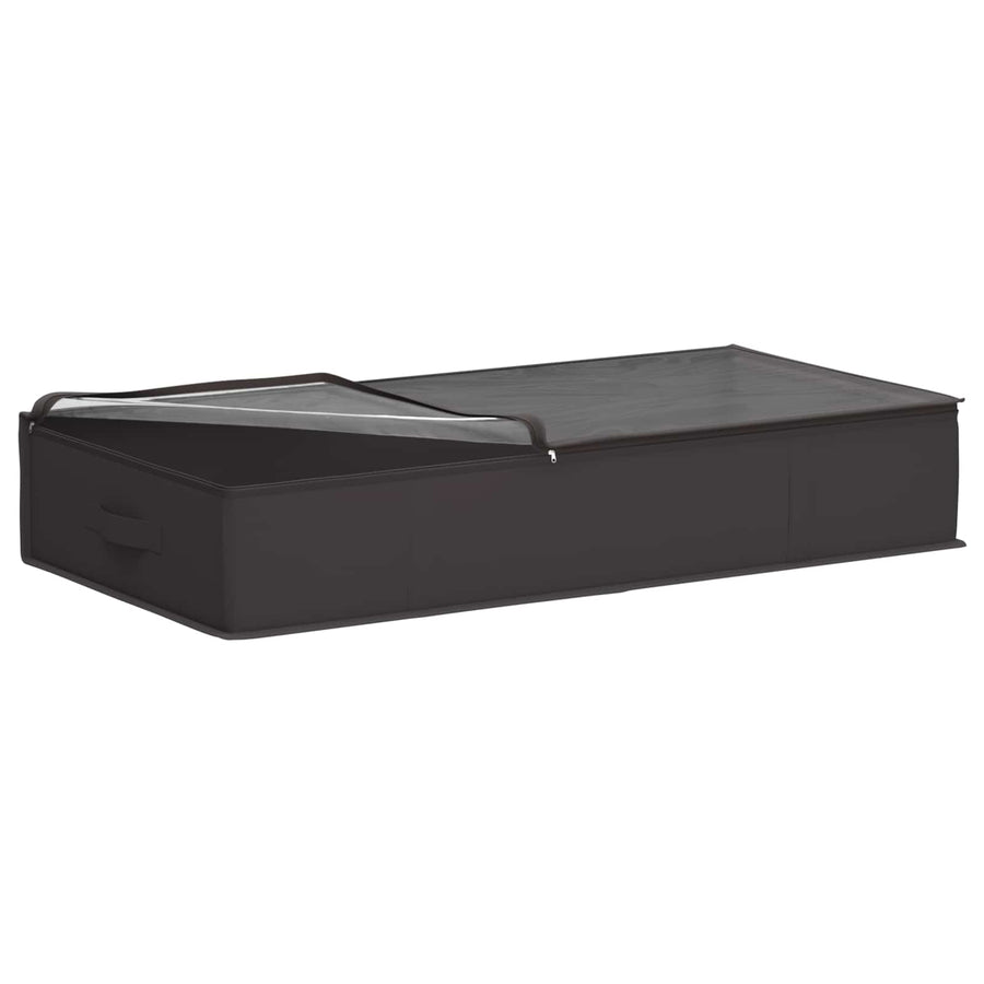 Opbergdoos met transparant bovenraam 2 pcs Antracietkleurig