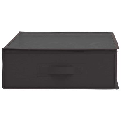Opbergdoos met transparant bovenraam 2 pcs Antracietkleurig