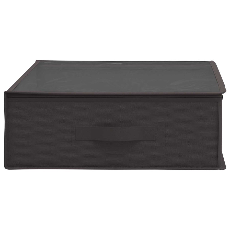Opbergdoos met transparant bovenraam 2 pcs Antracietkleurig