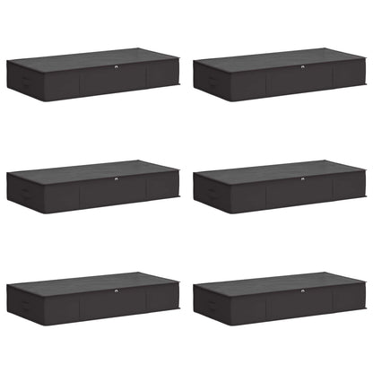 Opbergdoos met transparant bovenraam 6 pcs Antracietkleurig