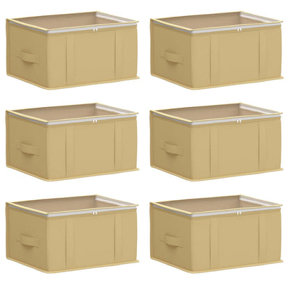 Opbergdoos met transparant bovenraam 6 pcs Crèmekleurig