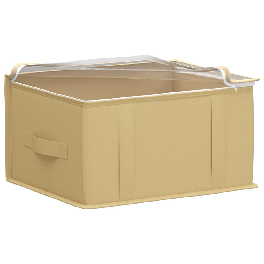 Opbergdoos met transparant bovenraam 6 pcs Crèmekleurig