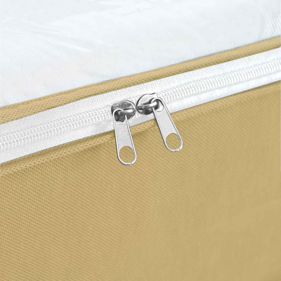 Opbergdoos met transparant bovenraam Crèmekleurig Nonwoven stof