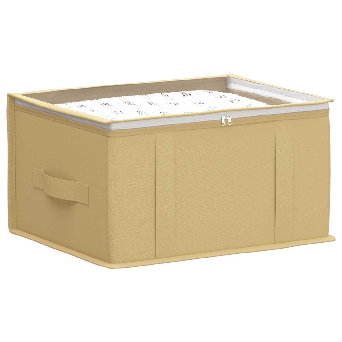 Opbergdoos met transparant bovenraam Crèmekleurig Nonwoven stof