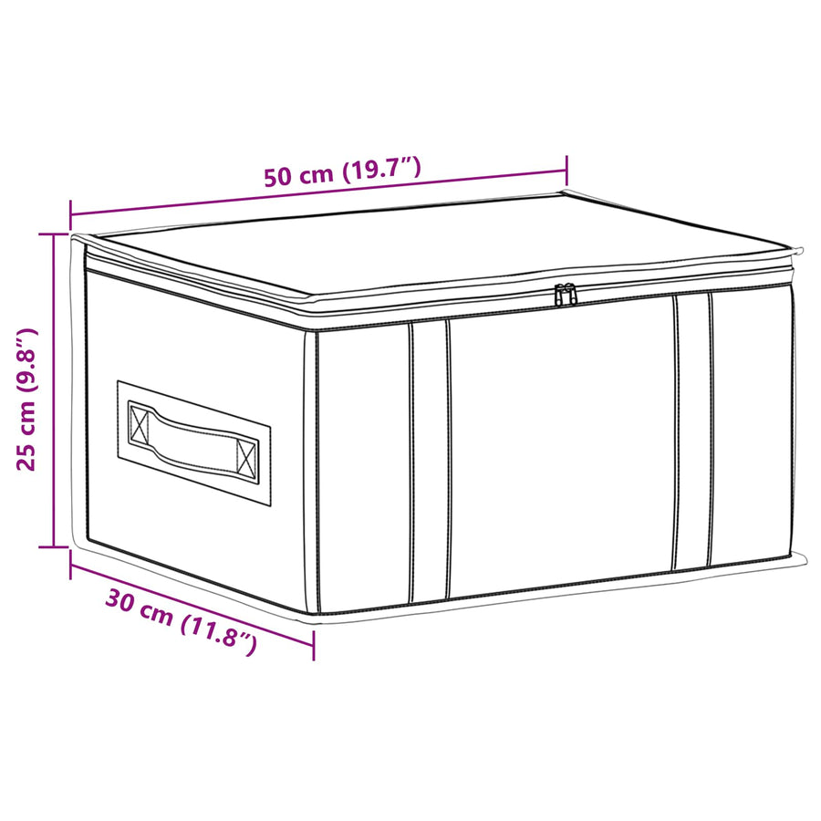 Opbergdoos met transparant bovenraam Crèmekleurig Nonwoven stof