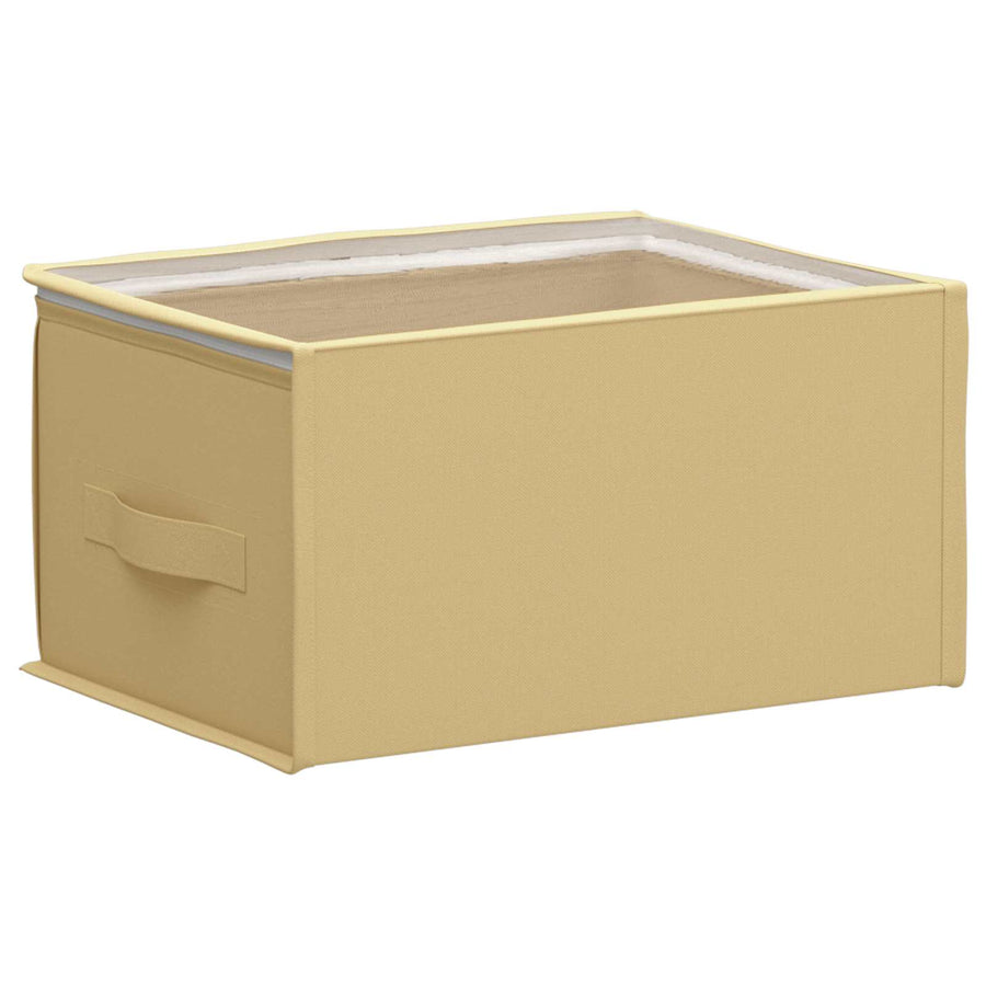 Opbergdoos met transparant bovenraam 2 pcs Crèmekleurig