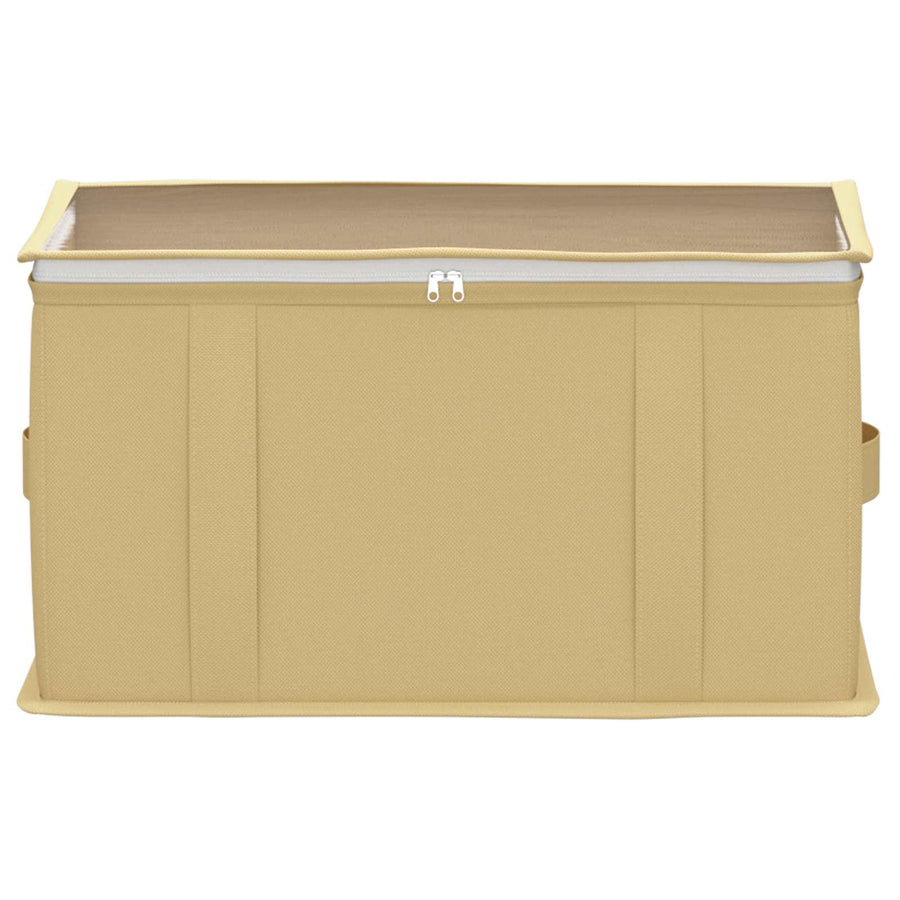 Opbergdoos met transparant bovenraam 2 pcs Crèmekleurig