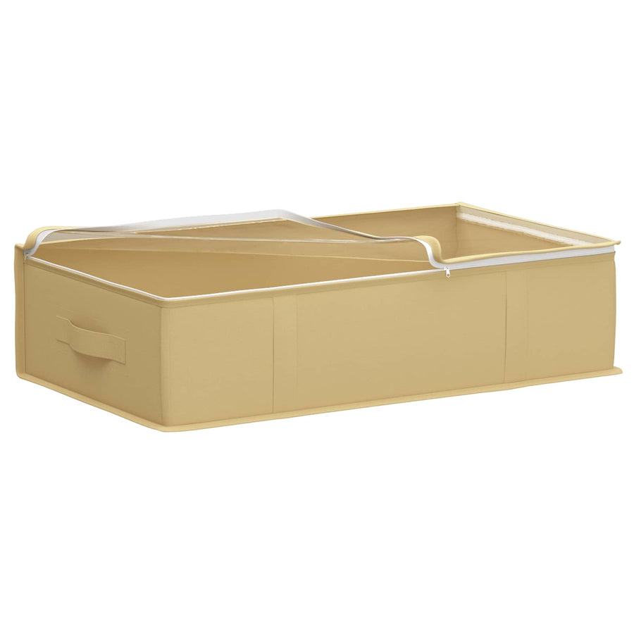Opbergdoos met transparant bovenraam 2 pcs Crèmekleurig