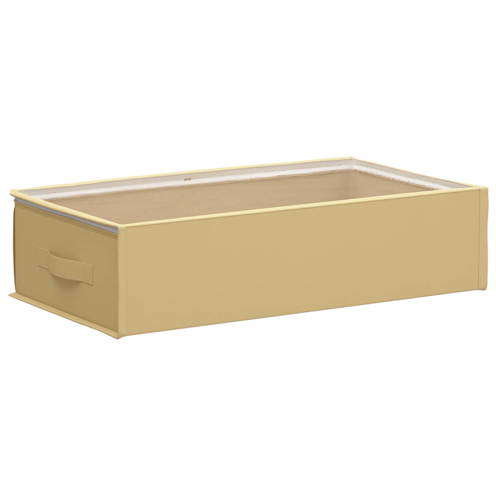 Opbergdoos met transparant bovenraam 2 pcs Crèmekleurig