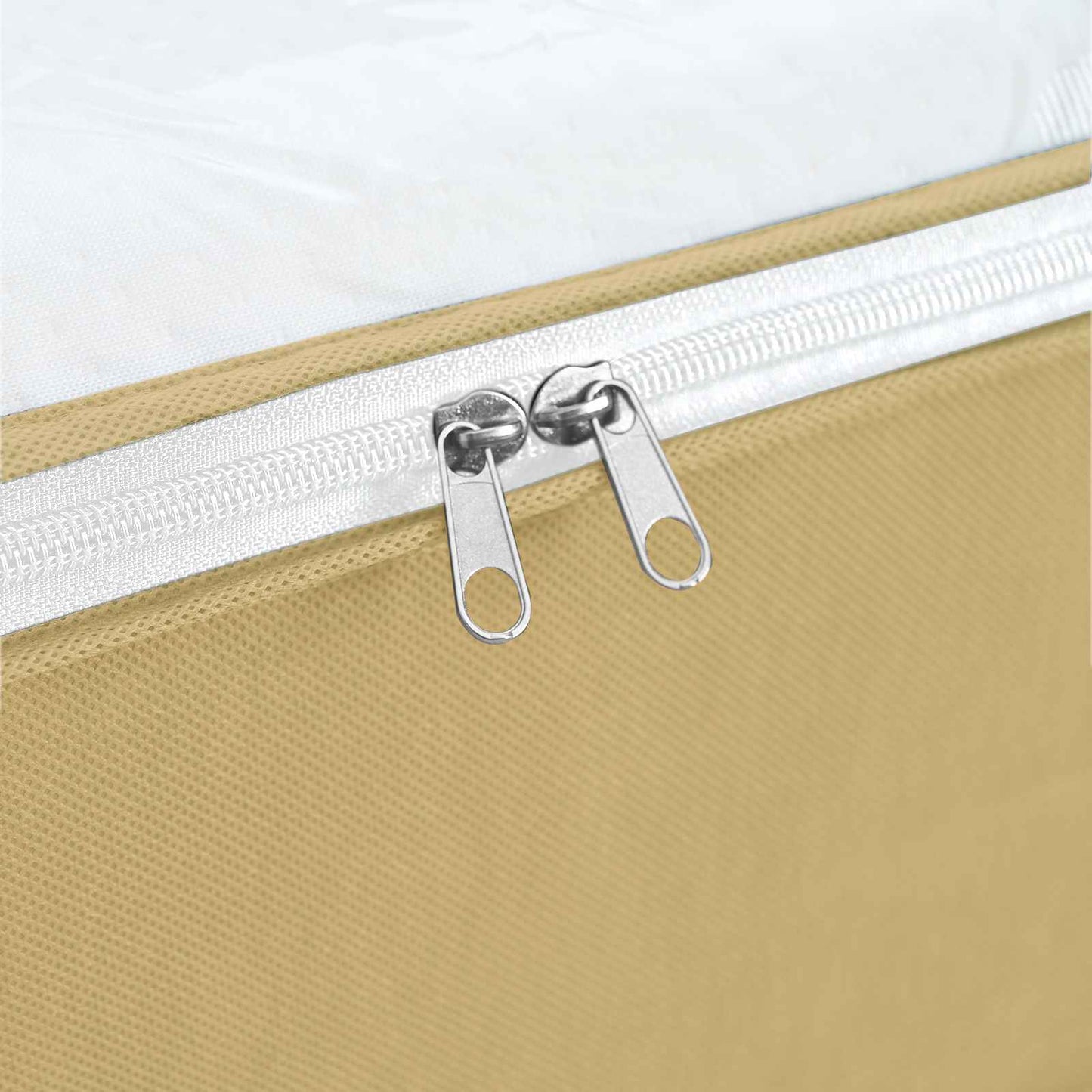 Opbergdoos met transparant bovenraam 2 pcs Crèmekleurig