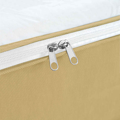 Opbergdoos met transparant bovenraam 2 pcs Crèmekleurig