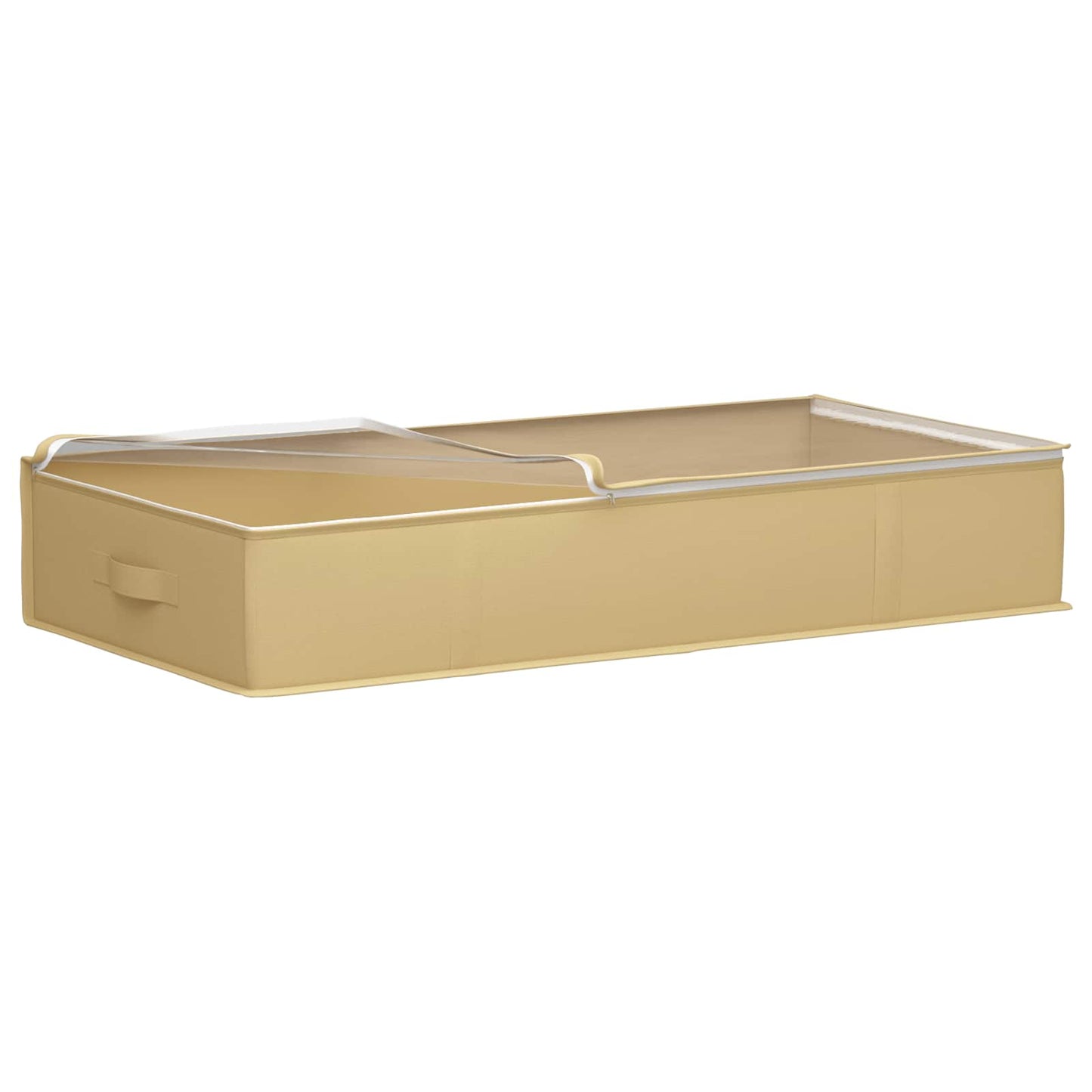 Opbergdoos met transparant bovenraam 2 pcs Crèmekleurig